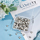 SUNNYCLUE 1 Box 200Pcs Silver Bead Caps 10mm Bead Bail Cap Bead End Caps Dangle Charm Connector Round Bail for Jewelry Making Necklace Earrings Bracelet Women DIY Glass Ball Charms Pearl Crafts KY-SC0001-68P-6
