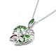 925 Sterling Silver Pendant Necklaces NJEW-F246-12P-2
