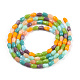 Chapelets de perles en verre opaque de couleur unie GLAA-N052-02-A13-2