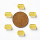 透明なアクリルビーズ  多面カット  ポリゴン  ゴールド  9x5mm  穴：1.8mm  約3496個/500g TACR-S154-27B-85-3