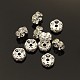 Brass Rhinestone Spacer Beads X-RB-A014-L8mm-01S-NF-1