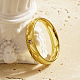 矢印模様のステンレス鋼の指輪女性用  ラインストーン付き  18KGP本金メッキ  usサイズ10（19.8mm） HA9923-5-3