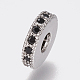 Brass Micro Pave Cubic Zirconia Bead Spacers ZIRC-K074-11A-02P-1