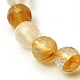 Natural Yellow Hematoid Quartz Beads Strands G-I003-10mm-04-1