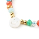 Гальваническое стекло нейлоновая нить плетеные браслеты из бусин для мамы и дочки BJEW-JB06359-03-10