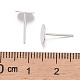 925 apprêt pour boucles d'oreilles à tige plate en argent sterling STER-K167-045F-S-4