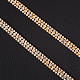 BENECREAT 2 Yards 3 Rows Crystal Rhinestone Close Chain Trims Cup Chain with Display Cards for Craft Making Wedding Party Decoration CHC-BC0001-06-4