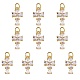 10Pcs Rack Plating Brass Micro Pave Clear Cubic Zirconia Charms ZIRC-SZ0004-11-1