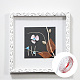 PVC Blumenmuster Spiegel selbstklebender Aufkleber FIND-WH0152-356A-5