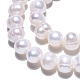 Hebras de perlas de agua dulce cultivadas naturales PEAR-S001-9-10mm-3-6