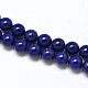 Dyed Lapis Lazuli Round Beads Strands G-N0139-01-8mm-1
