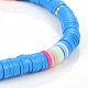 Handmade Polymer Clay Heishi Beads Stretch Bracelets BJEW-JB05304-4