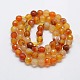 Natural Agate Round Beads Strand G-L084-6mm-12-3