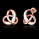 Knot Tin Alloy Stud Earrings EJEW-BB16325-2