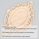 Superfindings 2Stk Holzapplikation Gummi Holz ovale Form unbemalte Dekoration geschnitzte Ecke Onlay Applikationen Möbel Schrank Bett AJEW-OC0001-60-4