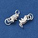 925 Sterling Silver Lobster Claw Clasps with Jump Rings STER-D006-15S-2