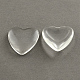 Transparent Glass Heart Cabochons GGLA-R021-23mm-1