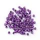 メッキガラス竹ビーズ  青紫色  1~2x1.5~2mm  穴：0.5mm  約100 G /袋 SEED-R043-06-3