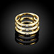 Ультрамодный золото с латунным покрытием кубического циркония широкая полоса палец кольца RJEW-BB15365-7G-2