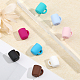 CHGCRAFT 16Pcs 8Colors Coffee Cup Shape Silicone Beads for DIY Necklaces Bracelet Keychain Making Handmade Crafts SIL-CA0001-83-5