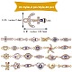 50 stücke 25 stil legierung kristall strass Verbinder FIND-SZ0001-64-2