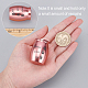 CREATCABIN Small Pet Urns Always With You Memorial Ashes Holder Mini Paws Engraved Urns Metal Cremation Keepsake Stainless Steel Urns for Pet Dog Cat Bird Rabbit 1.18 x 1.57 Inch Pink AJEW-WH0013-41B-3