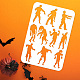 Fingerinspire miedo zombies pintura plantilla 8.3x11.7 pulgada halloween zombies pintura de pared plantilla patrón temático de halloween plantilla para pintar en la pared muebles de madera diy fiesta decoración del hogar DIY-WH0396-443-3