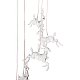 LED Solar Powered Christams Reindeer Wind Chime HJEW-I009-07-4