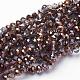 Electroplate Glass Faceted Rondelle Beads Strands EGLA-D020-6x4mm-17-1