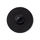 ワードバッドガールアートクラブエナメルピン  バックパックの服のための電気泳動の黒い合金のフラットラウンドのブローチ  ツール模様  30x2mm  ピン：1.2mm JEWB-A005-03-02-2