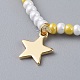 Bracelets extensibles pour enfants en perles de verre BJEW-JB04823-4