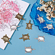 20 Stück 2 Farben Schildkröte Legierung Anhänger Cabochon Einstellungen DIY-PH0003-26-WH-3