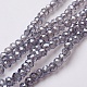 Electroplate Glass Beads Strands EGLA-F124-PL-B03-1