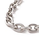 304 bracelet chaîne forçat en acier inoxydable pour homme femme BJEW-E031-01P-01-2