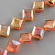 Transparent Electroplate Faceted Glass Beads Strands EGLA-S088-05-1