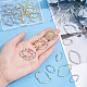 PandaHall 40pcs Twisted Linking Rings FIND-PH0005-73-5