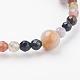 Faceted Natural Indian Agate Beads Stretch Bracelets BJEW-JB03387-02-2
