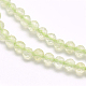 Chapelets de perles en préhnite naturelle G-F509-30-3mm-3