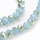 Chapelets de perles en verre électroplaqué GLAA-K027-HR-C01-3