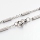 304 Stainless Steel Chain Necklaces NJEW-F201-02P-2