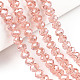 Chapelets de perles en verre électroplaqué EGLA-A034-T2mm-A34-4