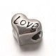Retro Heart with Word Love 304 Stainless Steel Bead Enamel Settings STAS-F073-28-2
