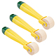 OLYCRAFT 3Pcs Wooden Seam Rollers Yellow Quilting Seam Roller with Plastic Handle 6mm Hole Sewing Seam Roller Wallpaper Roller for Quilting Sewing Print Wallpaper Home Decoration 5.9x1.4x1.4 Inch TOOL-WH0051-99-1