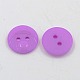 Flat Round/Animal Face 2-Hole Acrylic Sewing Buttons X-BUTT-E072-B-03-2