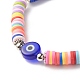 Handmade Polymer Clay Heishi Beads Stretch Bracelet BJEW-JB07372-5