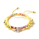 Ensemble de bracelets extensibles en perles heishi en argile polymère faits à la main BJEW-JB07349-05-1