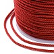 マクラメコットンコード  編組ロープ  プラスチックリール付き  壁掛け用  工芸  ギフト包装  暗赤色  1.2mm  約49.21ヤード（45m）/ロール OCOR-B002-01A-27-3