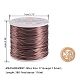 BENECREAT 17 Gauge (1.2mm) Aluminum Wire 380FT (116m) Anodized Jewelry Craft Making Beading Floral Colored Aluminum Craft Wire - Brown AW-BC0001-1.2mm-11-4