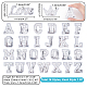 Pandahall 28 Stück silberne Pailletten-Buchstaben-Aufnäher DIY-PH0009-92-4