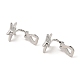 Alloy Clip-on Earring Findings FIND-L015-006P-2